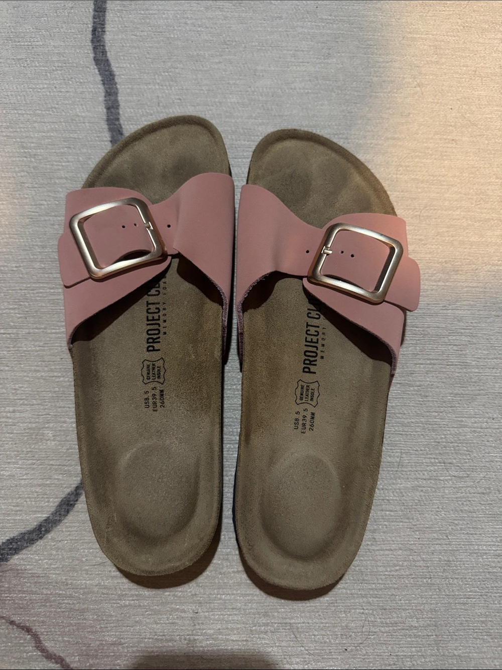Project Cloud Women's Pink Single-Buckle Slide Sandals